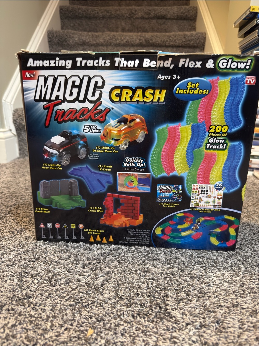 As Seen On TV Magic Tracks Glow Crash Set - Blue, Green, Yellow, Pink - Picture 3 of 10